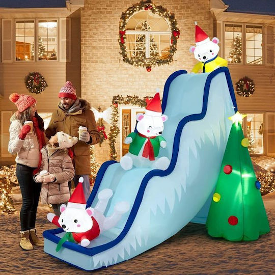 Costway Inflatable Slide Christmas Decoration with LED Lights Costway Cm24101de