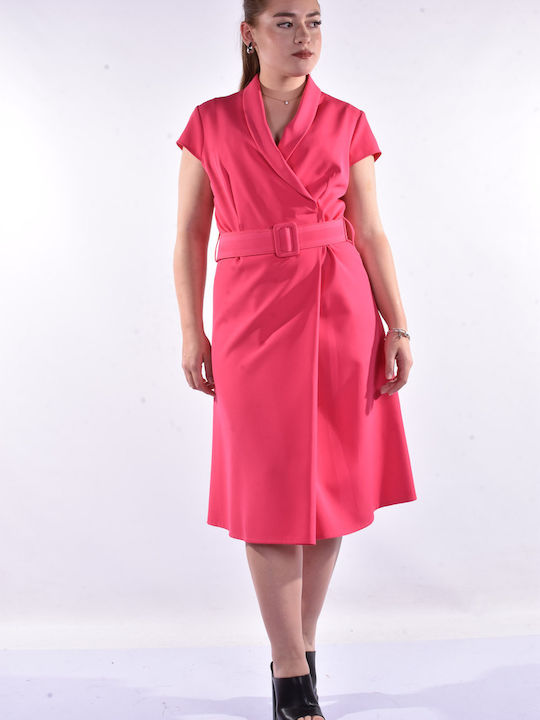 Summer Midi Dress Fuchsia 576523-Fuchsia