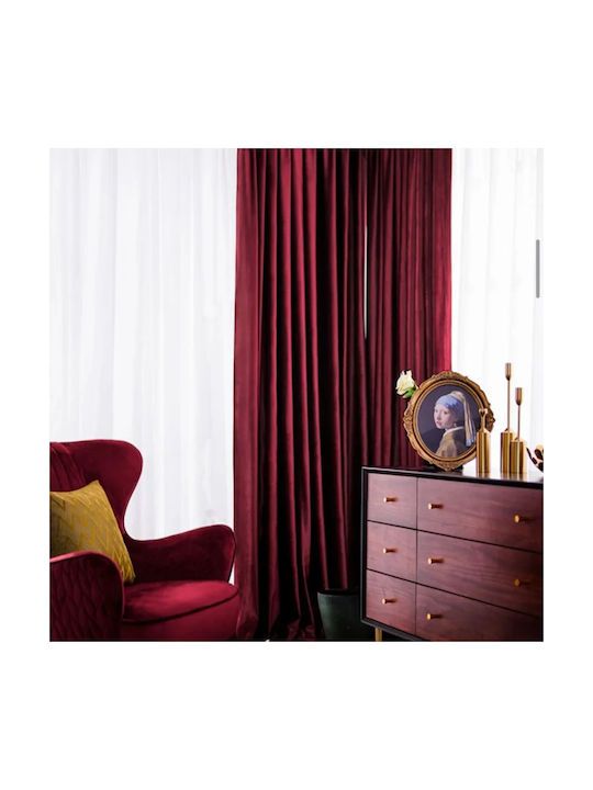 My Home Luxury Perdea cu Bandă Italiană Burgundy 270x280cm