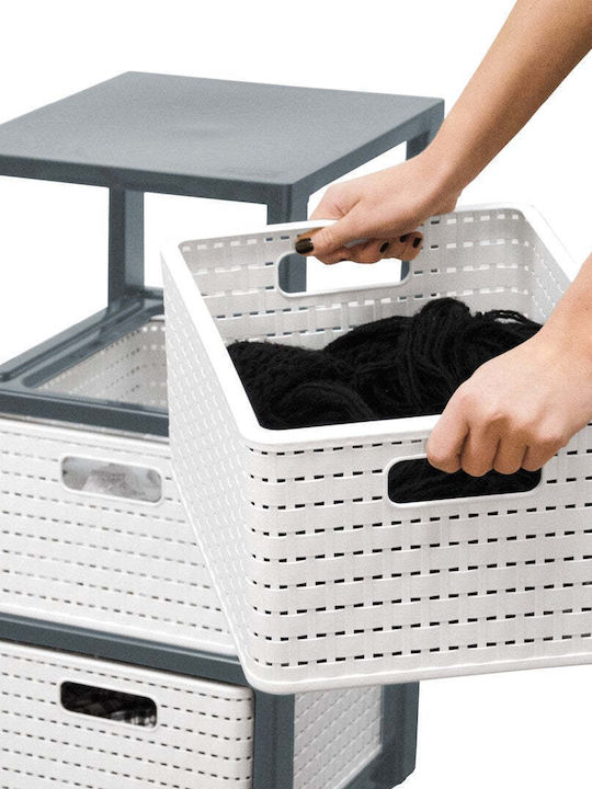 Rotho Babydesign Рафт за вана Пластмасен с 3 рафта 71.2x32.5x37.5см Сив