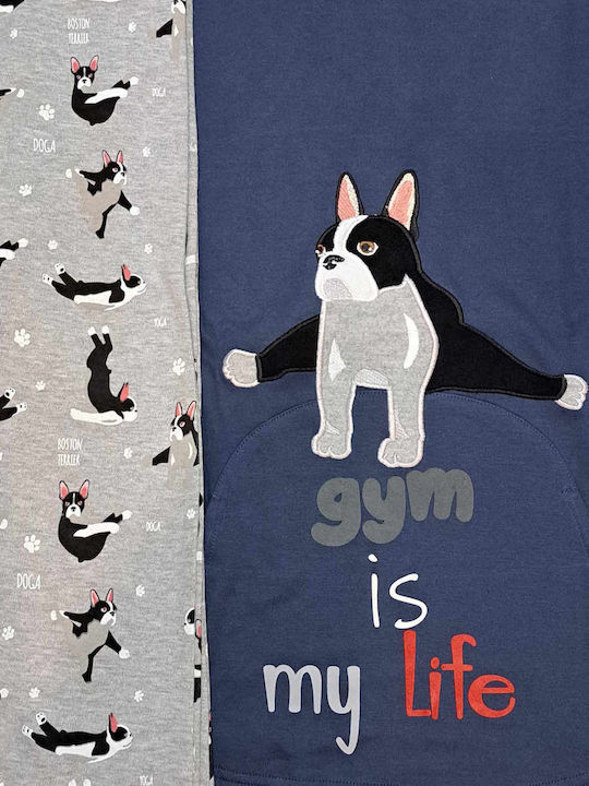 MEI Set Pijamale pentru Femei Raf/grey