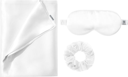 Feel & Touch Σετ Ταξιδίου Μαξιλαράκι, Μάσκα και Scrunchy Λευκά Ice