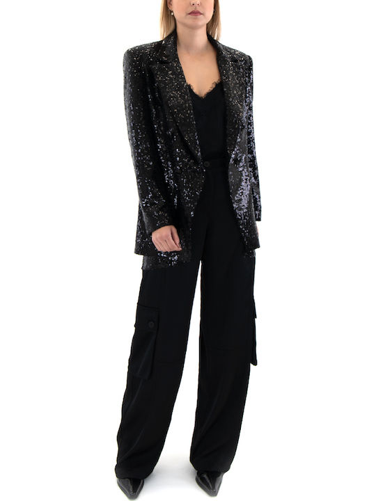 Zoya Women's Blazer Black with Sequins