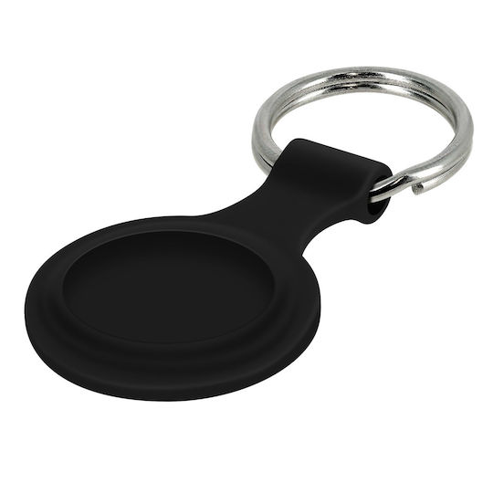Protection Airtag Silicone Gel Ultra-thin Soft-touch Black Keychain
