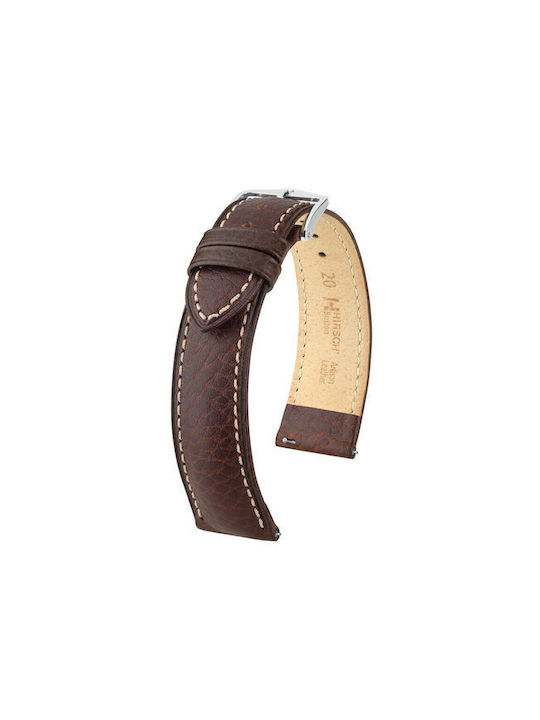 Hirsch Boston Leather Strap Brown 22mm