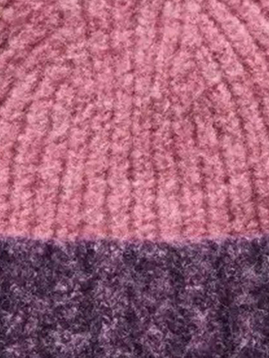 Beanie Γυναικείος Σκούφος Πλεκτός σε Ροζ χρώμα