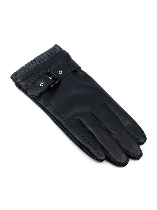Men's Leather Touch Gloves Black
