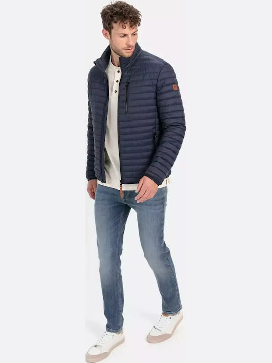 Μπουφάν Puffer Αδιάβροχο και Αντιανεμικό Μπλε