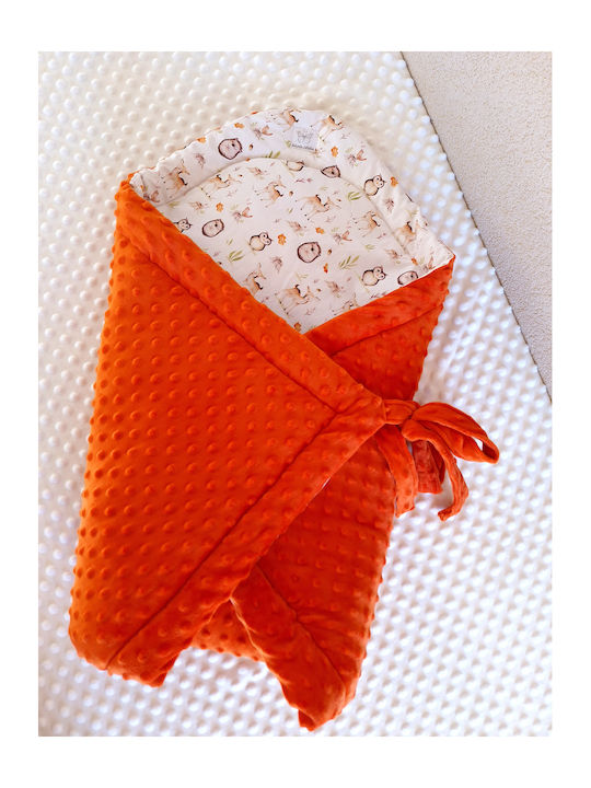 BabyValia Blanket Nursery Swaddling Blankets Orange Terracotta 75x75cm