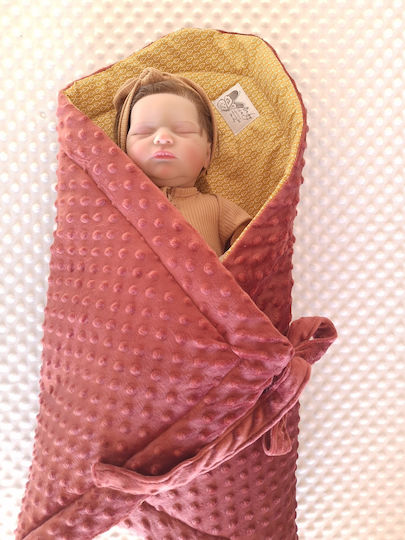 BabyValia Одеяло Детски пелени за пелени Кафяв Caramel, Terracotta 75x75см.