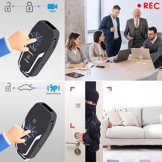 Камера за шпиониране в ключ за кола Iuni Rms25 Full HD с детекция на движение Фото Видео