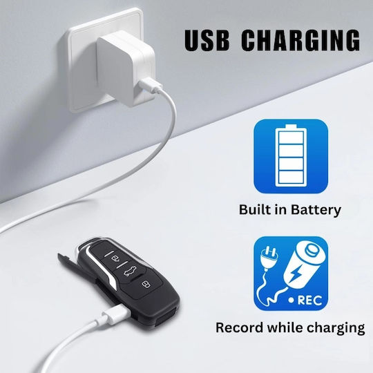 Iuni Rms25 Car Key Spy Camera 16GB Full HD Motion Detection Photo Video