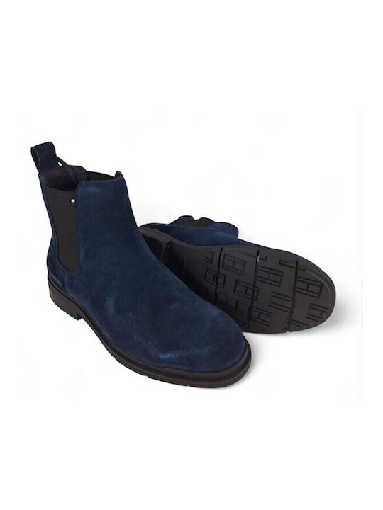Suede Μπλε Ανδρικά Μποτάκια