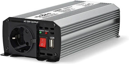 Nedis Pim60012fgy Инвертор за кола Модифицирана синусоидална вълна 600W за преобразуване на 12V DC в 230V AC