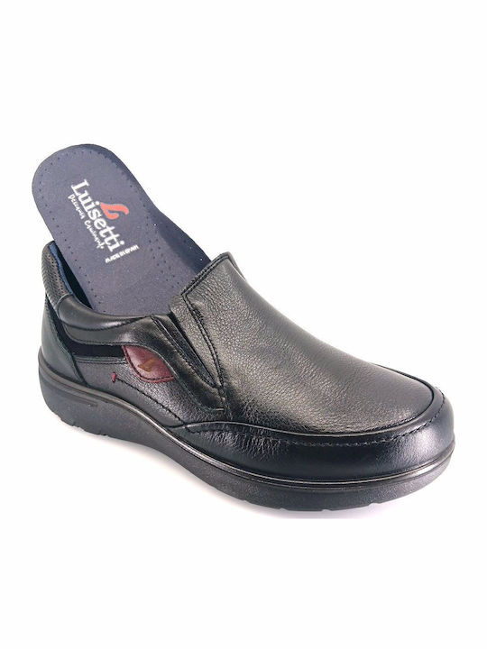 Кожа Мъжки Slip-On Черен