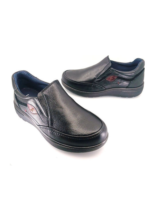 Кожа Мъжки Slip-On Черен