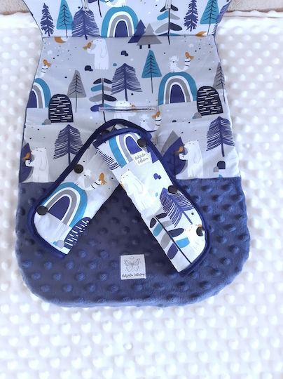 BabyValia Stroller Seat Liner Double Sided 35x85cm Blue