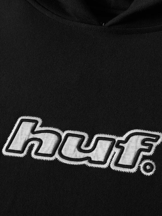 Hanorace Barbati Logo Applique Cu Glugă Negru