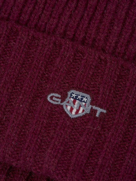 Beanie Unisex Σκούφος Πλεκτός σε Μπορντό χρώμα