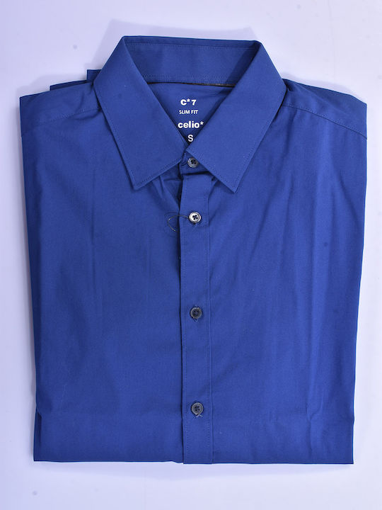 Langärmlig Hemd Royal Blue