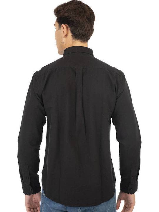 Cu mânecă lungă Flanel Cămașă Black