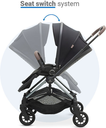 Dovadi Mio Adjustable Baby Stroller Suitable for Newborn Midnight Black