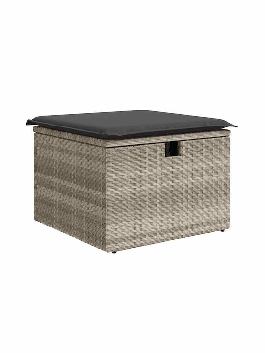 Corner Outdoor Sofa Rattan with Chest and Cushions 55x55x69cm
