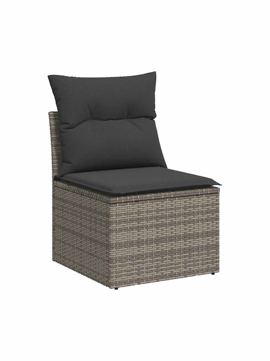 Corner Outdoor Sofa Rattan with Chest and Cushions 55x55x69cm