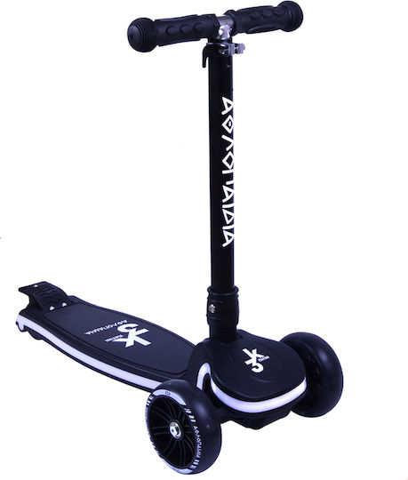 Athlopaidia Kids Scooter Foldable 3-Wheel for 3+ Years Black