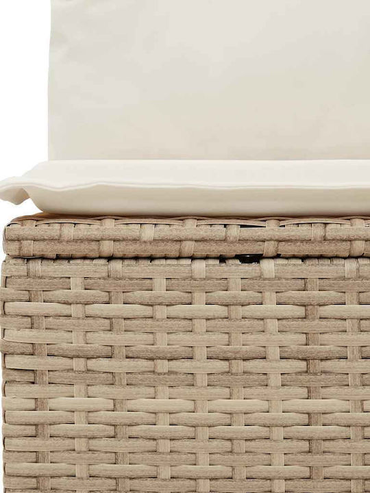 Corner Sofa Outdoor Rattan with Chest and Pillows 55x55cm