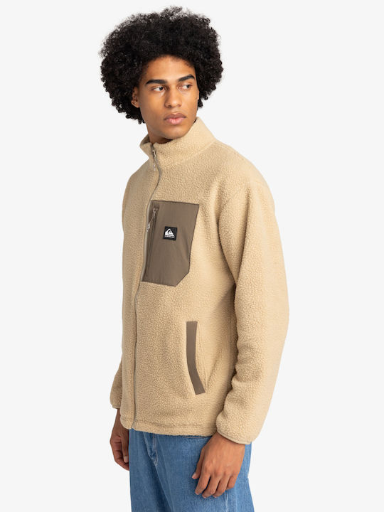 Quiksilver Men's Fleece Cardigan Beige