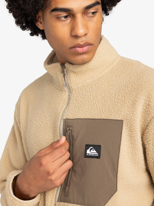 Clean Coast Cardigan Fleece pentru Bărbați Beige