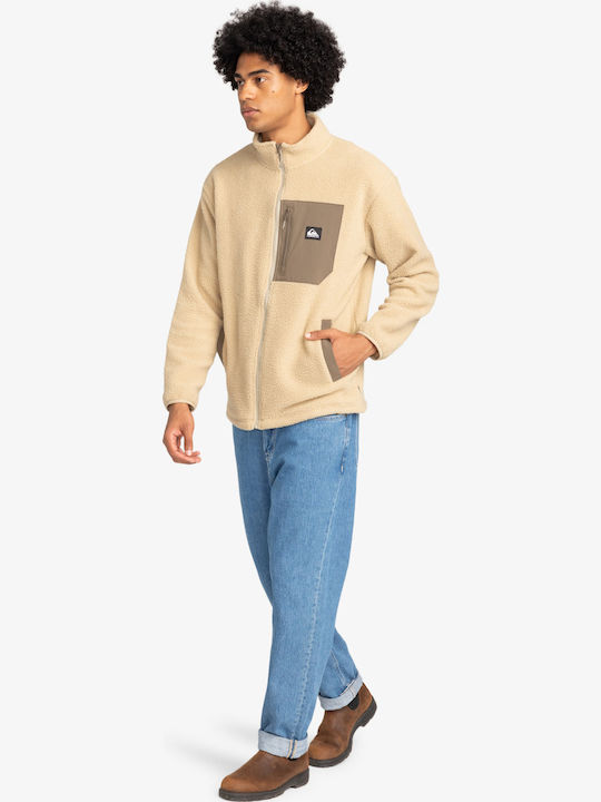 Clean Coast Cardigan Fleece pentru Bărbați Beige