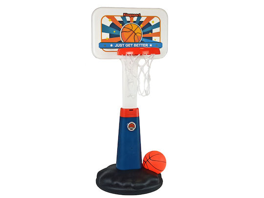 Lean Toys Παιδική Μπασκέτα Εσωτερικού και Εξωτερικού Χώρου με Βάση και Μπάλα