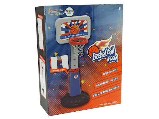 Lean Toys Παιδική Μπασκέτα Εσωτερικού και Εξωτερικού Χώρου με Βάση και Μπάλα
