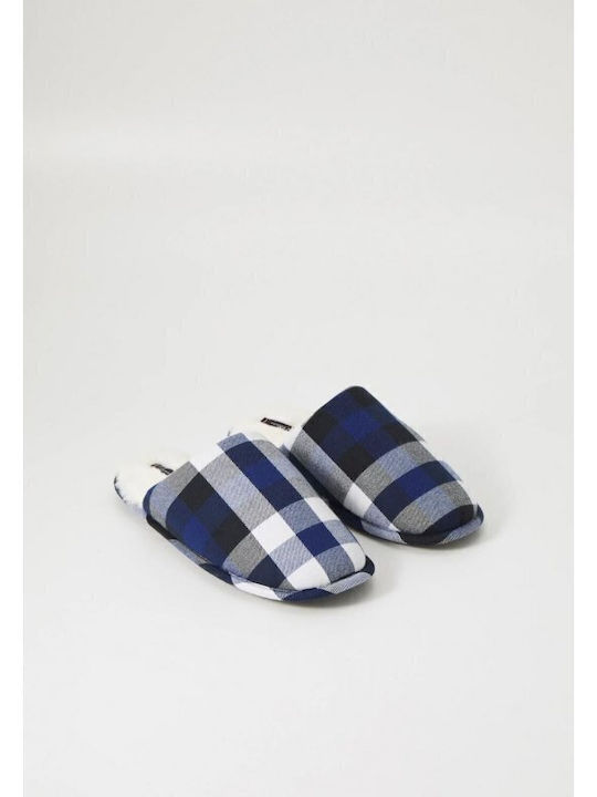 Tommy Hilfiger Men's Winter Checked Pajamas Set Blue Ink, Heritage Deck, Midi Blue