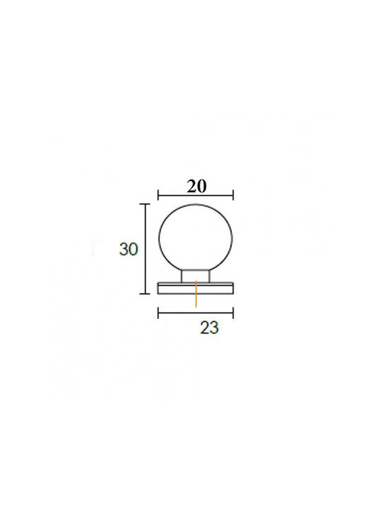 Import Hellas 6050 Knob Furniture made of Metallic Gold Checkmate D20mm 6050 1pcs