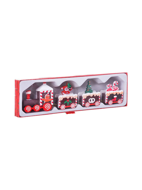 Hanging Ornament Train Wooden Multicolour 4.5x20cm