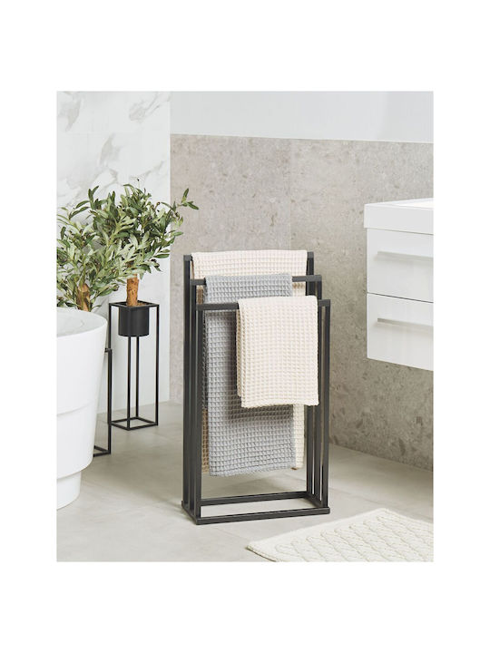 Towel Rack 45 X 84 Cm Black Dark Wood Charras