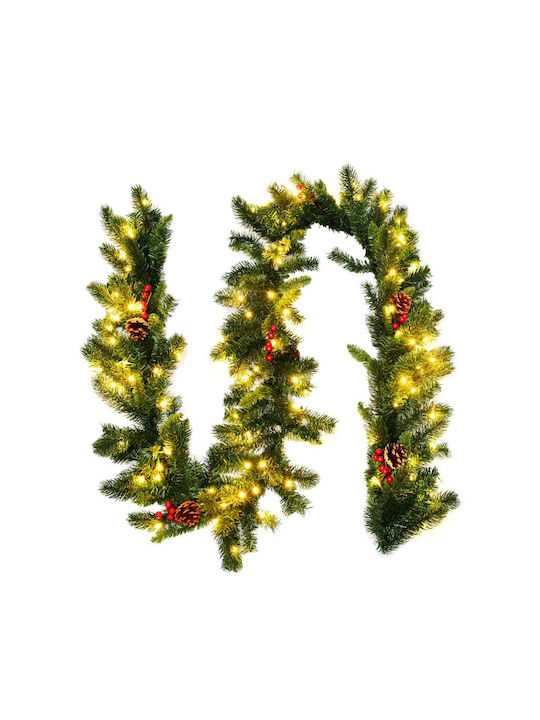 Costway Χριστουγεννιάτικη Светлинна гирлянда Изпълнена със светлина Пластмасова Многоцветна 270см 1бр