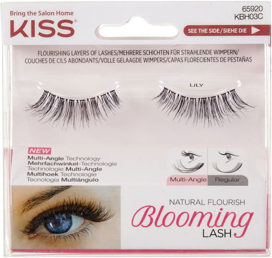 Kiss Blooming Self-Adhesive Βλεφαρίδες Lily Μαύρες