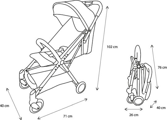 Nania Orla Cărucior pentru Bebeluși Potrivit pentru Nou-născut Grey/Black 6.5kg