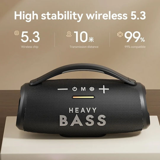 BASS-31 Ηχείο Bluetooth 30W με Ραδιόφωνο Μαύρο