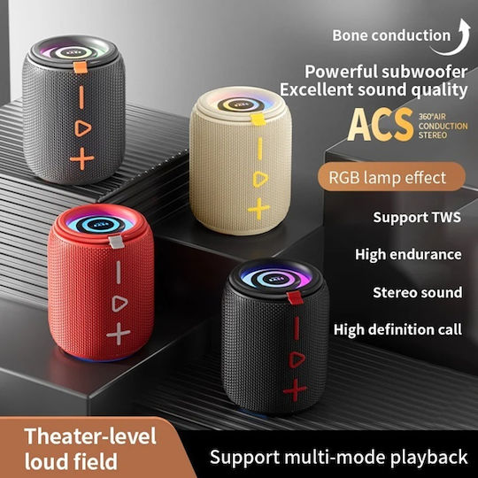 BASS-02 Ηχείο Bluetooth 10W με Ραδιόφωνο Μαύρο