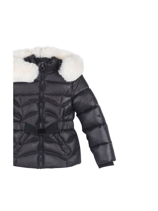 Joyce Kids Casual Jacket with Hood Black