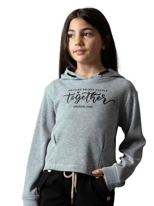 Evita Kids Sweatshirt with Hood Gray