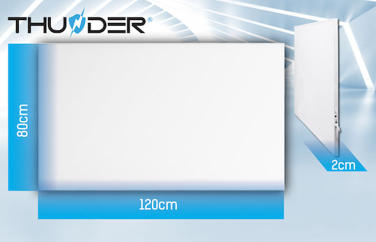 Thunder Comfort Panou Radiant cu Infraroșu de Perete Metalic 960W Alb 120x80cm
