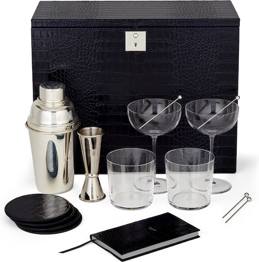 Smythson Mara Leather Cocktail Box