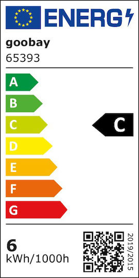 Goobay Bec LED 6W 98mm pentru Soclu E14 și Formă C37 Alb cald 1055lm