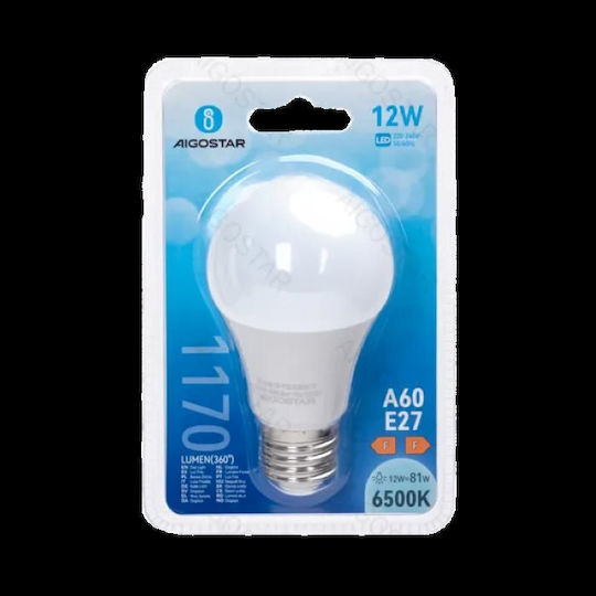 Aigostar Λάμπα LED 12W για Ντουί E27 και Σχήμα A60 Θερμό Λευκό 1020lm